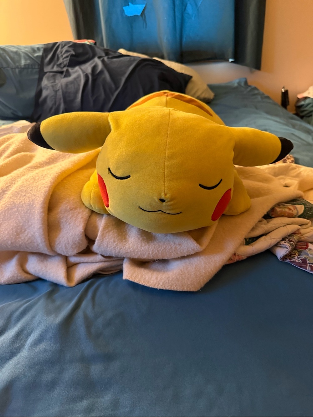 Official Pokémon Sleeping Pikachu Jumbo Plush | 2022 Nintendo